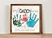 KindlyToys Custom Hands Down Best Dad Ever - Personalized Wooden Sign - Celebrate Dad with Handprints and Custom Message - Handmade Fathers Day Gift DD02