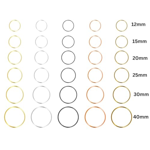 Image of SATRA TRADERS Multi-Size & Color Seamless Hoop Rings for Jewelry Making, Crafting | Qty : 100g | BF68 (Silver-32mm)