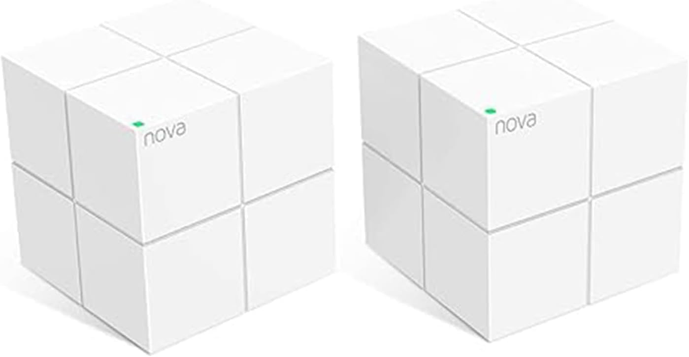 Nova Mesh WiFi System MW6 - Covers up to 2400 sq.ft - AC1200 Whole Home WiFi Mesh System - Gigabit Dual-Band Mesh Network for 90 Devices - Replaces Wireless Router and WiFi Extender - 2-Pack