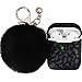 Leopard Airpods Case for Women, Filoto Airpod Case Cover for Apple AirPods 2&1 Charging Case, Cute Cheetah Print Silicone Soft Cases Accessories Keychain/Pompom/Strap for Girls (Leopard of The Night)