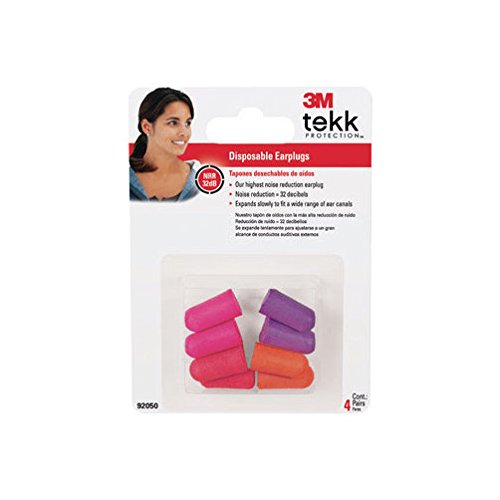 3M 92050-4-10DC Tapones desechables E-A-R, paquete de 4