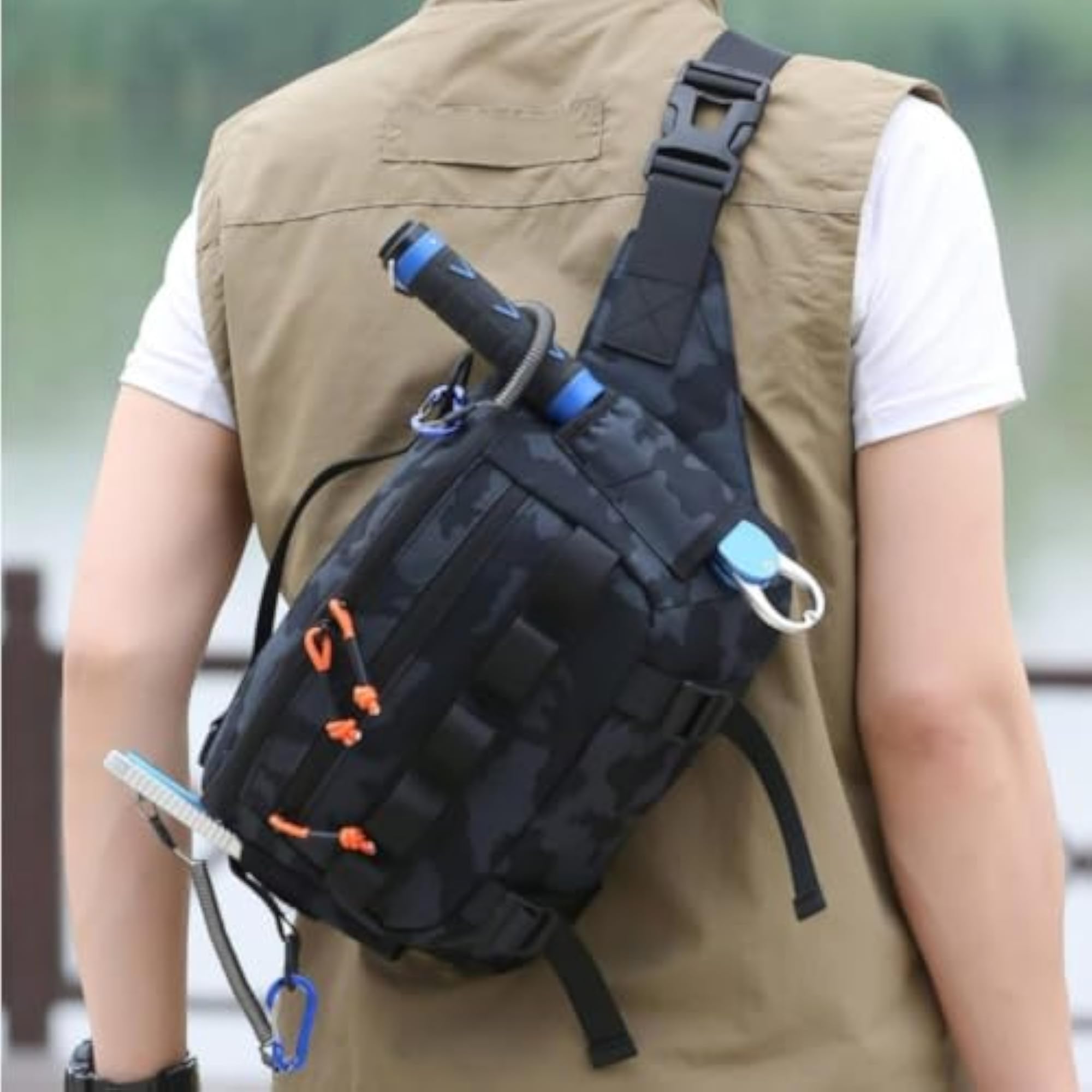 Large Capacity Lure Bag, Water-Resistant Fishing Waist Pack