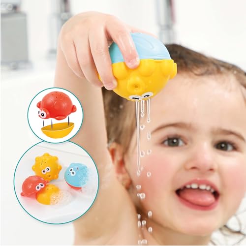 Coffret de bain XXL LUDI avec 16 jeux d'eau interactifs et toboggans pour bébé - 5