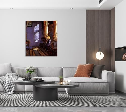 Pulls à tricoter par Ancher toile célèbre de décoration murale salon 85 x 70