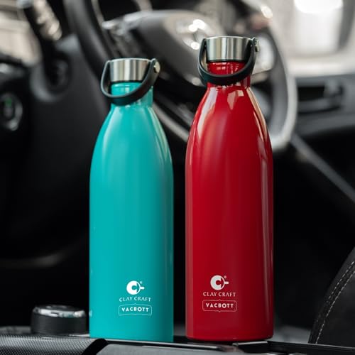 Image of CLAY CRAFT VACBOTT Mezo Double Walled|18 Hours Hot and 24 Hours Cold Vacuum Insulated|Flask Bottle 680ML, 1-Piece Bottles for Travelling|BPA-Free|Leak Proof|BIS Certified|1Year Limited Warranty