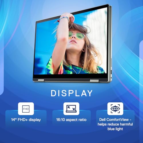 Image of DELL Inspiron 7425 2in1 Touch Laptop,Ryzen 5-5625U, Win11 + MSO'21,8GB GDDR4,512GB SSD,14 inch (35.56cm) FHD Touch 250 nits, Active Pen, Backlit KB + FPR,15 Month McAfee,Thin & Light-1.7Kg
