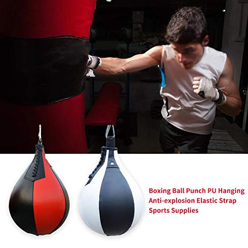 Pu Leather Boxing Ball,Speed Ball Gym Mma Boxing Sports Pear Punch Bag,Wrecking Ball Heavy Bag,Hanging Swivel Workout Speedball #TOP5