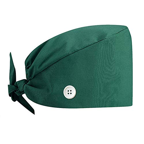 Tsingweel Working Cap with Buttons Sweatband Adjustable Tie Back Hats One Size for Women and Men