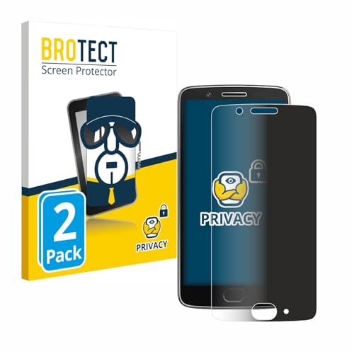 BROTECT (2 Unidades Protector Pantalla Privacidad para Lenovo Moto G5 [Anti-Espía, Película Protección, Privacy]