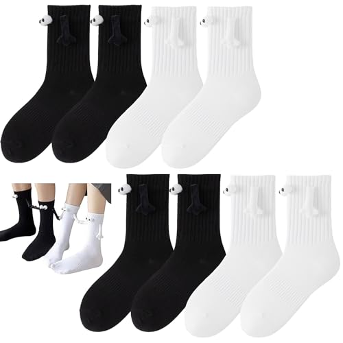 SALADOCY 4 Paia di Calzini Magnetici Divertenti, Regali di Calzini da Gioco, Regalo per Uomini e Donne