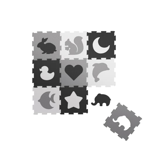 TULANO Gioco 40 | 9 Tiere Puzzle Puzzlematte Spielmatte Kinderteppich Krabbeldecke Schaumstoffmatte...