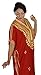 Treasures Of Morocco Moroccan Women One Size Caftan Hand Made Breathable Cotton with Gold Hand Embroidery Long Length Red