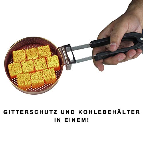 Smoke2u® Whirlpool | Elektrischer Shisha Kohleanzünder mit Griff Gitterschutz | 600W | Turbo Hookah Charcoal Heater | Platz für 10 Kohlewürfel | Fertige Kohle unter 8 Minuten (Ohne Kohle)