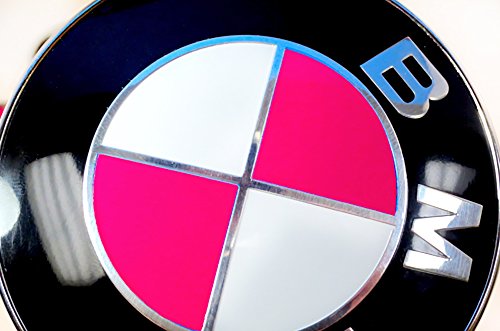 Hot Pink Magenta Sticker Overlay Vinyl for All BMW Emblems Caps Logos Roundels