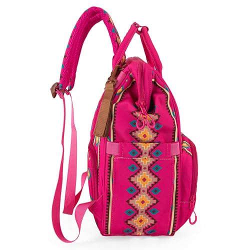 Wrangler Aztec Backpack Organized Daypack Travel Baby Bag with Stroller Strap and Side Bottle Pockets WG2204-9110HPK - image 5