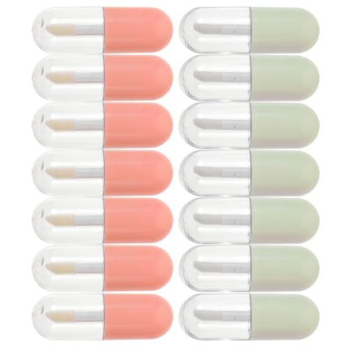 minkissy 20 Piezas Contenedores De Brillo De Labios Tubo De Brillo De Labios Contenedores De Color De Labios Tubo De Brillo De Labios A Granel Rellenos De Tinte De Labios Bálsamos