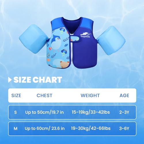 Image of Gogokids Puddle Float Jumper 33-66 Pounds, Toddler Swim Vest Kids Floaties