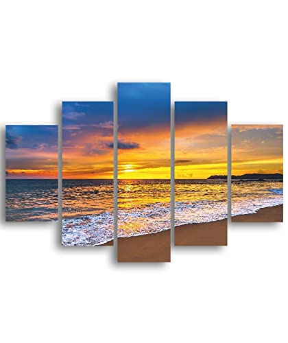 Tableau Île 5 Pièces Homemania en MDF 95x60cm pour Salon