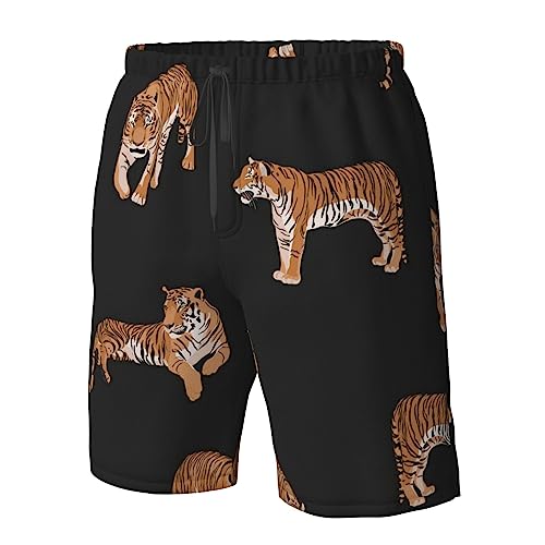 Tiger Animal Men's Swim Trunks Board Shorts Men's Beach Shorts L 6