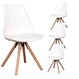 【Materiales PP Superiores】Este juego de sillas está fabricado con material PP superior. Es fácil de limpiar, solo con una toallita, también es muy estable, por lo que esta silla no se deforma fácilmente.