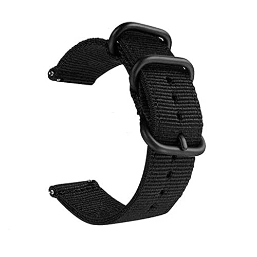 TNNT 24mm Strap for Suunto 9 7 Watch Band Spartan Sport Wrist HR Baro Nylon Watchband Quick Release Canvas Traverse D5 Retro Wristband Bracelet (Black)