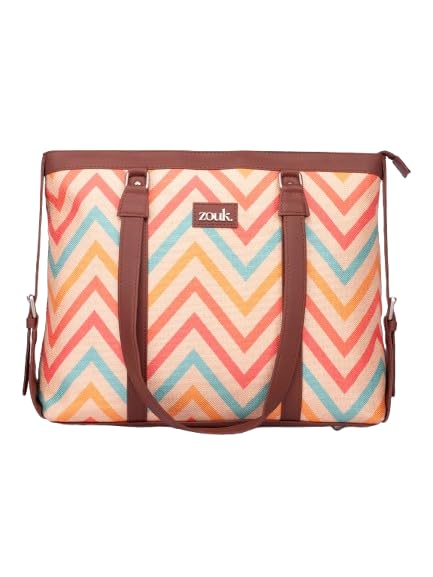 Image of ZOUK Office Bag | Stylish Bags for Office Use | Laptop Bag 15.6 inch | Stylish Tote for Office Use | Purse for Women | Vegan Leather Handbag | Daily & Travel Use
