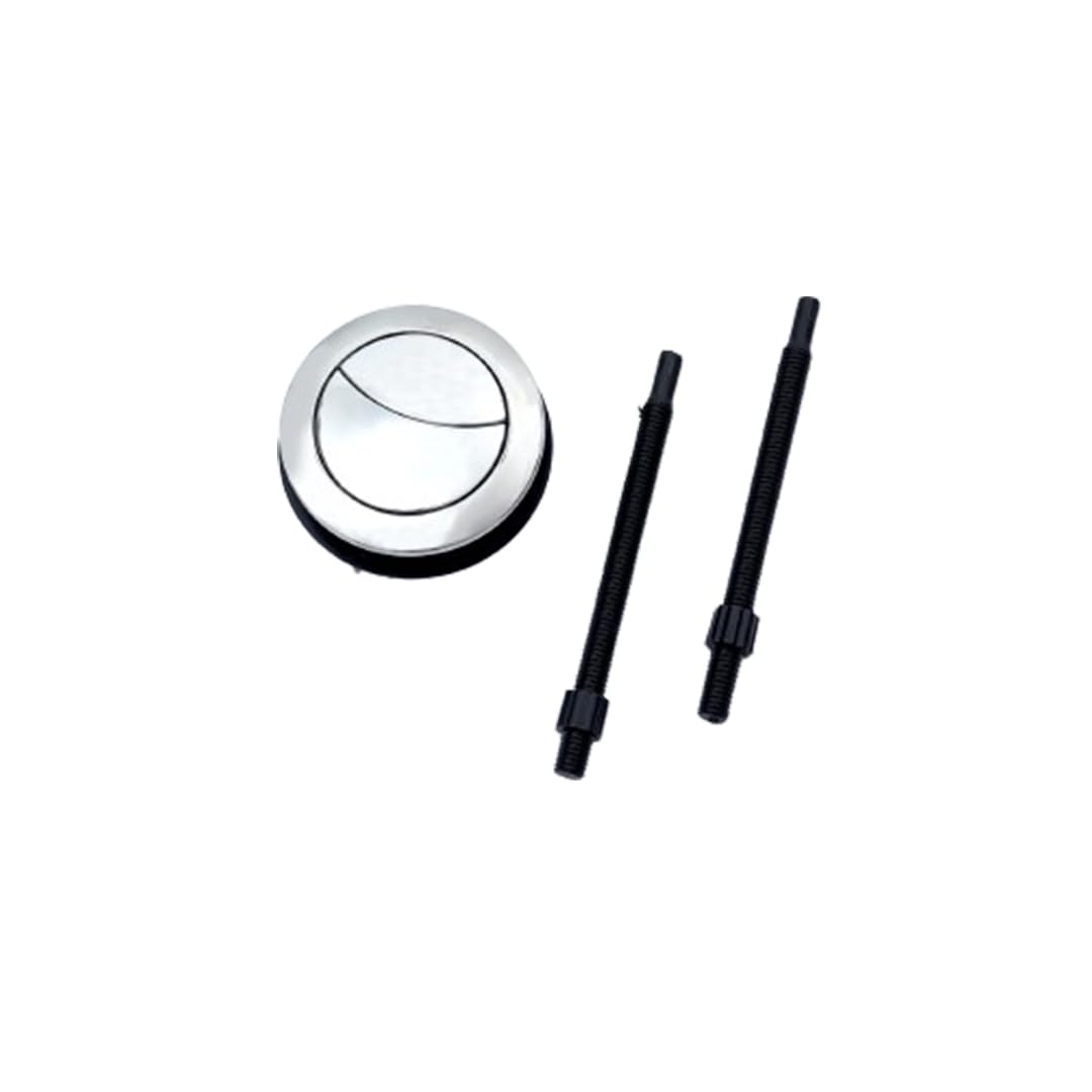parryware single piece dual push flush button or knob assembly | 58 mm round pe | saves water | high-end plating technology for long-lasting performance | c61pe0899