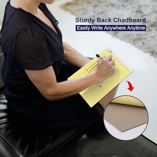 ViVin Blocos legais de 12 x 20 cm, pacote com 12, pautado estreito, 50 folhas por bloco de escrita,