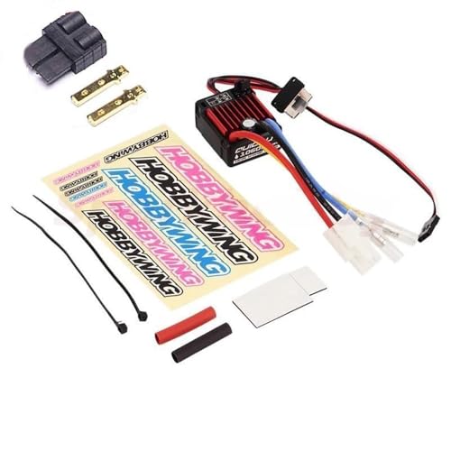 SPARKHOBBY QuicRun 1060 60A Brushed Electronic Speed Controller for HobbyWing ESC 2-3S Lipo SBEC 6V 3A Water Proof Dust-Proof for 1:10 Sport (1060 60A TRX-M)