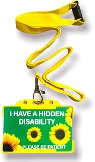 Green Hidden Health Condition Disability Awareness Card and Lanyard