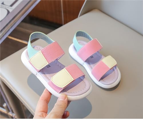 He&Yingmin Girls' Sandals Fashion Open Toe Sandals Children's Soft Sole Beach Shoes3