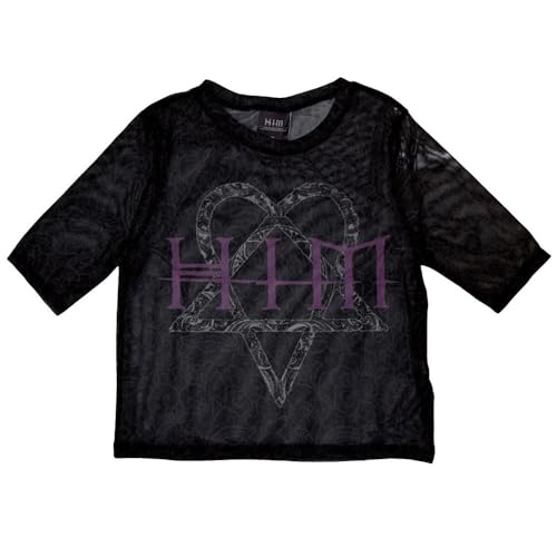 Him Heartagram Logo Mesh Crop Top Rock Off en taille XXS pour femme
