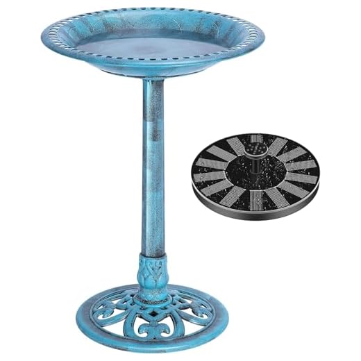 VIVOHOME Outdoor Solar Bird Bath and Fountain