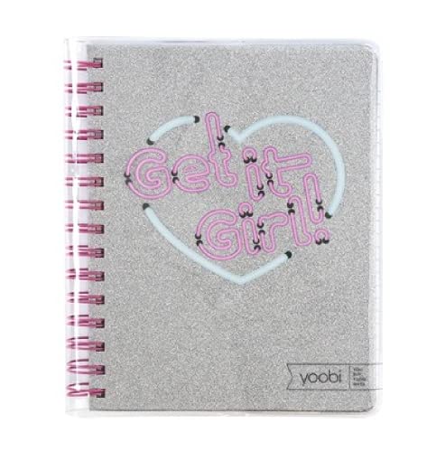 Yoobi journal ligné à spirale paillettes idée cadeau originale pour étudiante