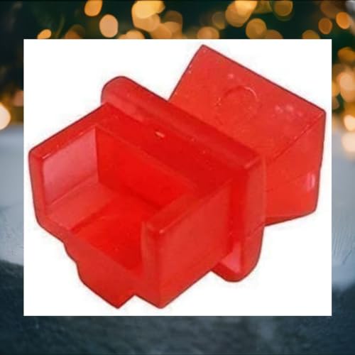 R.J. Enterprises®- RJ45 Jack Dust Cover, Cap, Protector, Red (Price per Bag of 100p) DC-0-RD
