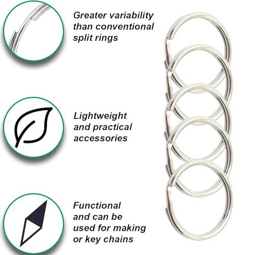 Miniatura 6 de Anilla De Llavero, 10 Pcs Anillos Tóricos De Hierro, Resorte Anillo De Resorte, Anillos Metálicos Multifuncionales, Mini Split Jump Ring, Para Organización De Llaves De Hogar Y Coche