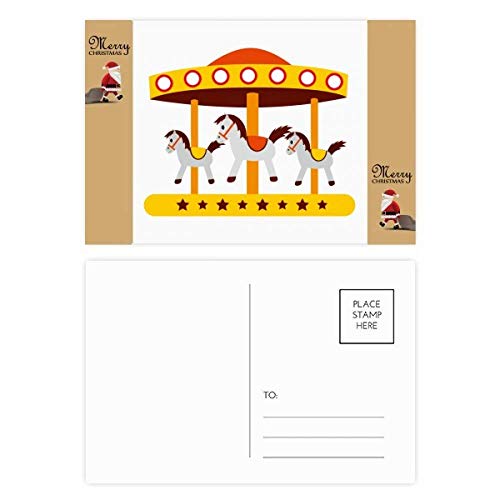 Cartes postales carrousel de Noël pour décorer vos tables de fête en famille