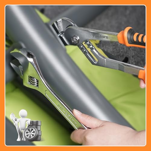 Image of 7-Pack Adjustable Wrench & Joint Pliers,Tongue and Groove Plier Set with Adjustable Wrench Set for Home Repair,Forged Steel Anti-Slip Comfortable Grip Handle