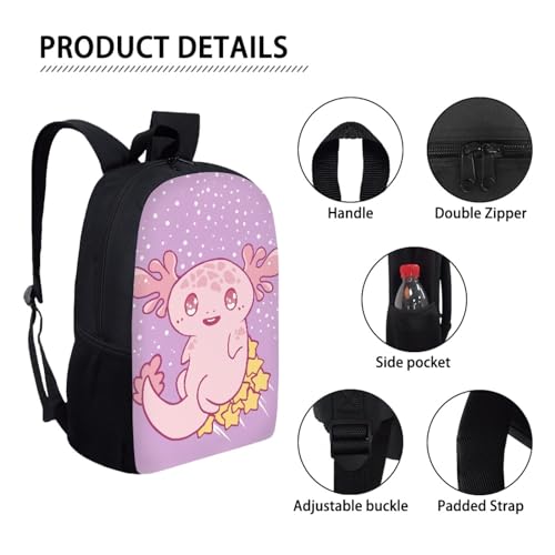 Coloranimal-Cute-Axolotl-Backpack-Pink-School-Bags-for-Teen-Girls-Boys-Lightweight-17-Inch-Travel-Laptop-Bookbag-with-Smooth-Zipeper-Back-to-School-Gifts Coloranimal Cute Axolotl Backpack Pink School Bags for Teen Girls Boys Lightweight 17 Inch Travel Laptop Bookbag with Smooth Zipeper Back to School Gifts