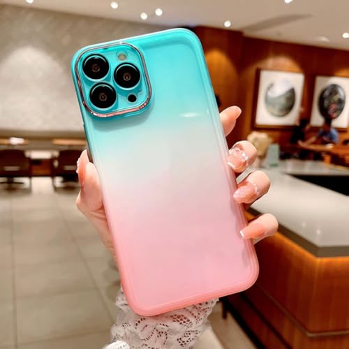 Coque iPhone 16 Plus TPU souple transparent dégradé couleur avec film protection arrière