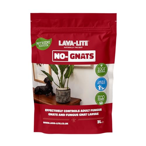 Lava-Lite No Gnats - Gnat Killer for Indoor Plants (3 Litre): Ultimate Indoor Plant Protector for No Gnat Pot Topping with Gravel Mulch Systemic Granules Plant Gravel for Indoor Pot Anti Gnat