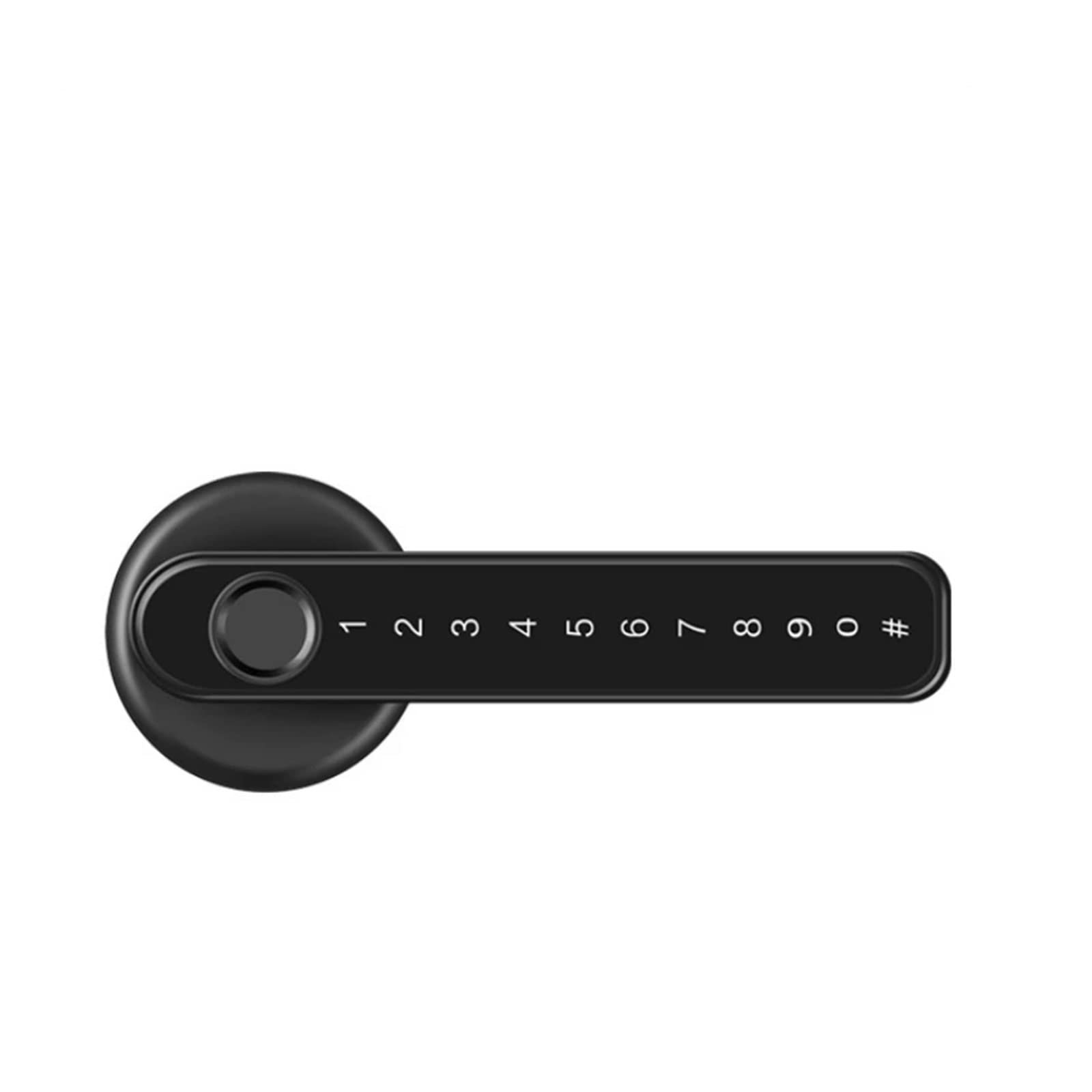 CVFRDD Smart Door Knob, Tuya Electronic Smart Door Lock with Biometric Fingerprint Password APP Key Unlock USB Emergency Charge Keyless Entry Knobs Keyless Entry Door Handle(Nero)