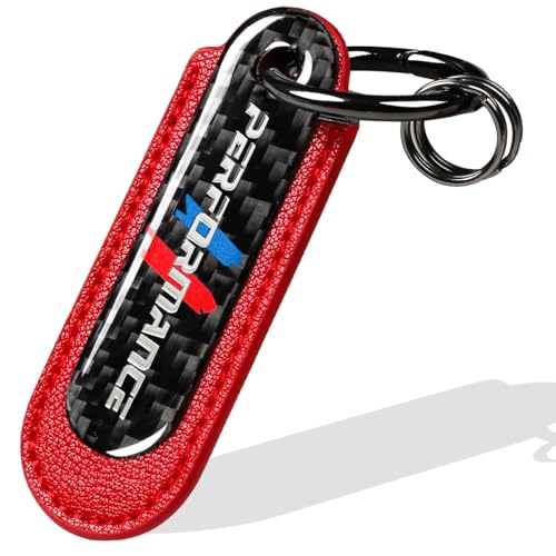 Image of muekzru Carbon Fiber Leather Set Car Keychain,Universal keychain Fashion Sports Keychains Keyring Business Gift Birthday