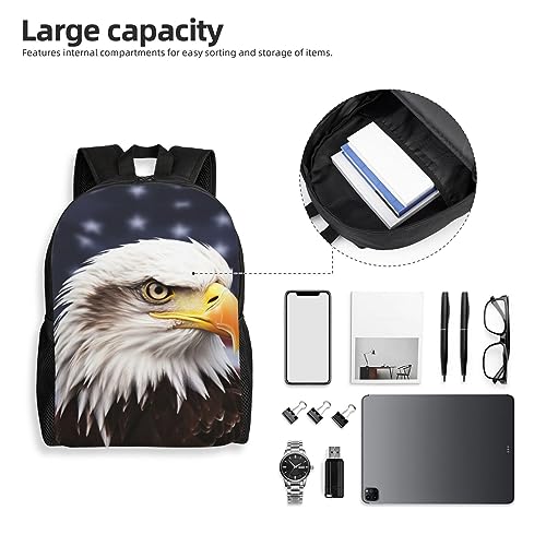 Mochila impermeable con diseño de águila negra ligera miniatura 6