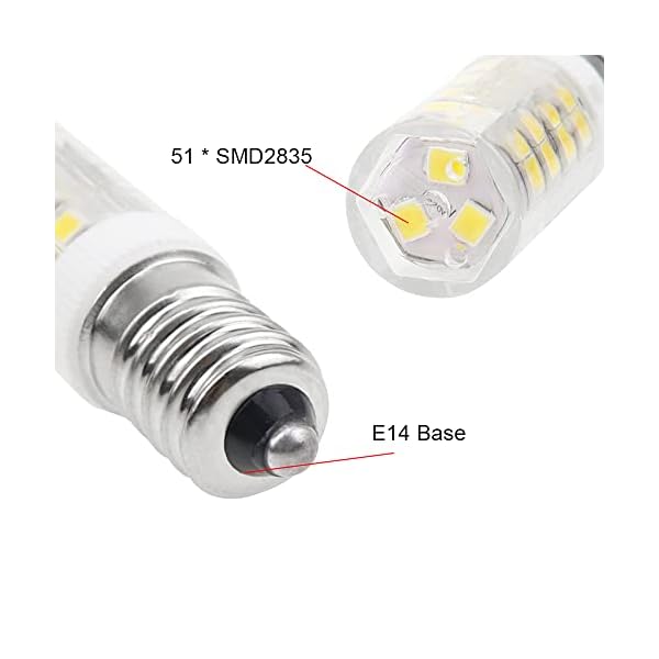 MZMing 4 Stück E14 LED Birne 4W für Dunstabzugshaube Led Kaltweiß Birne 6000K Led Kühlschrank Nicht Dimmbar Leuchtmittel… – Bild 4