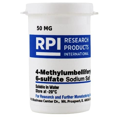 Research Products International 4-Methylumbelliferyl-β-D-Galactopyranoside-6-Sulfate, Sodium Salt, 50 Milligrams - RPI