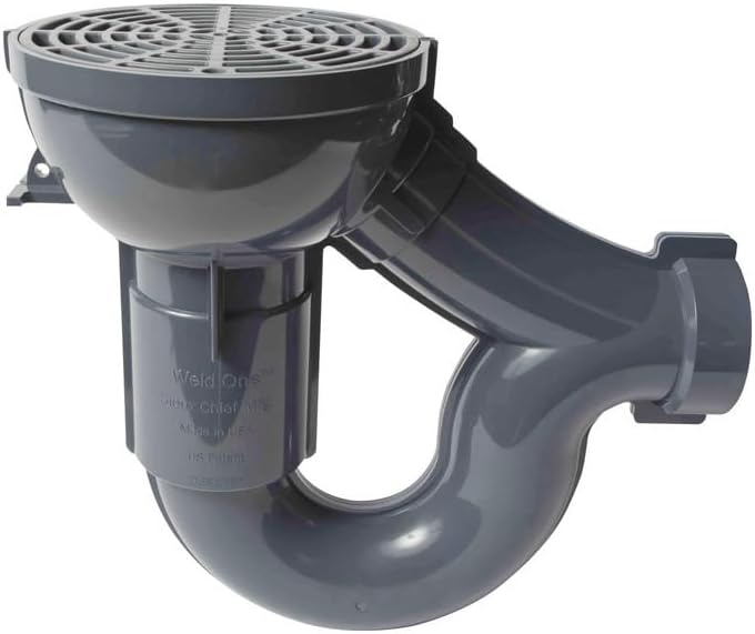 Sioux Chief CS14-R 2-Inch PVC Trap Floor Drain - Industry-Trusted Integral Design with Deep Sump & Sonic Weld