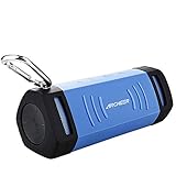 Archeer-Wasserdicht Bluetooth Lautsprecher, 10 W Mobiler Lautsprecher mit unglaublicher 12-Stunden-Akkulaufzeit und eingebautem Mikrofon für iPhone, iPad, Samsung, Nexus, HTC und andere Android Geräte A210 (Blau)