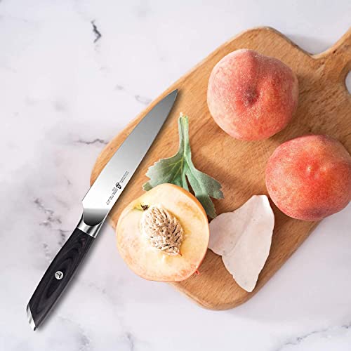 Tuo Chef Knife 10 Inch & Kitchen Utility Knife 5 Inch - Pro Chef’s Cooking Knife With Paring Knife - German Hc Steel With Pakkawood Handle - Falcon Series Gift Box Included #TOP6