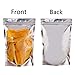 Stand Up Pouch Bags for Food - 200 Pack Resuable Food Storage bag, 14 X 20 cm (5.5 x 8 Inches), Clear Front with Aluminum Foil Back …